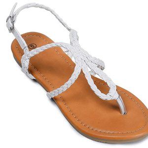 Sandals Braided Strap Tong Sandal for Women
